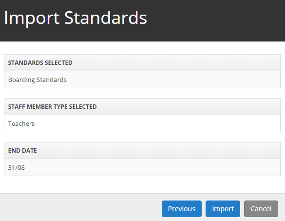 Import Standards 3