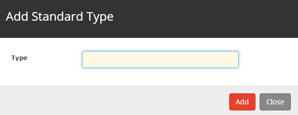 Add Standard Type