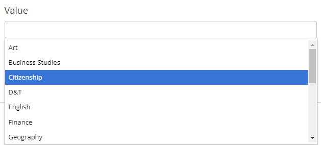 Filter Values