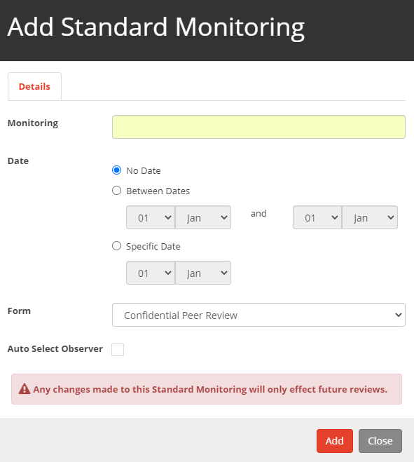 Add Standard Monitoring