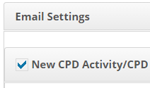 CPD Email Settings