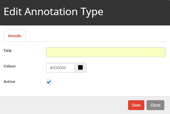 Edit Annotation Type